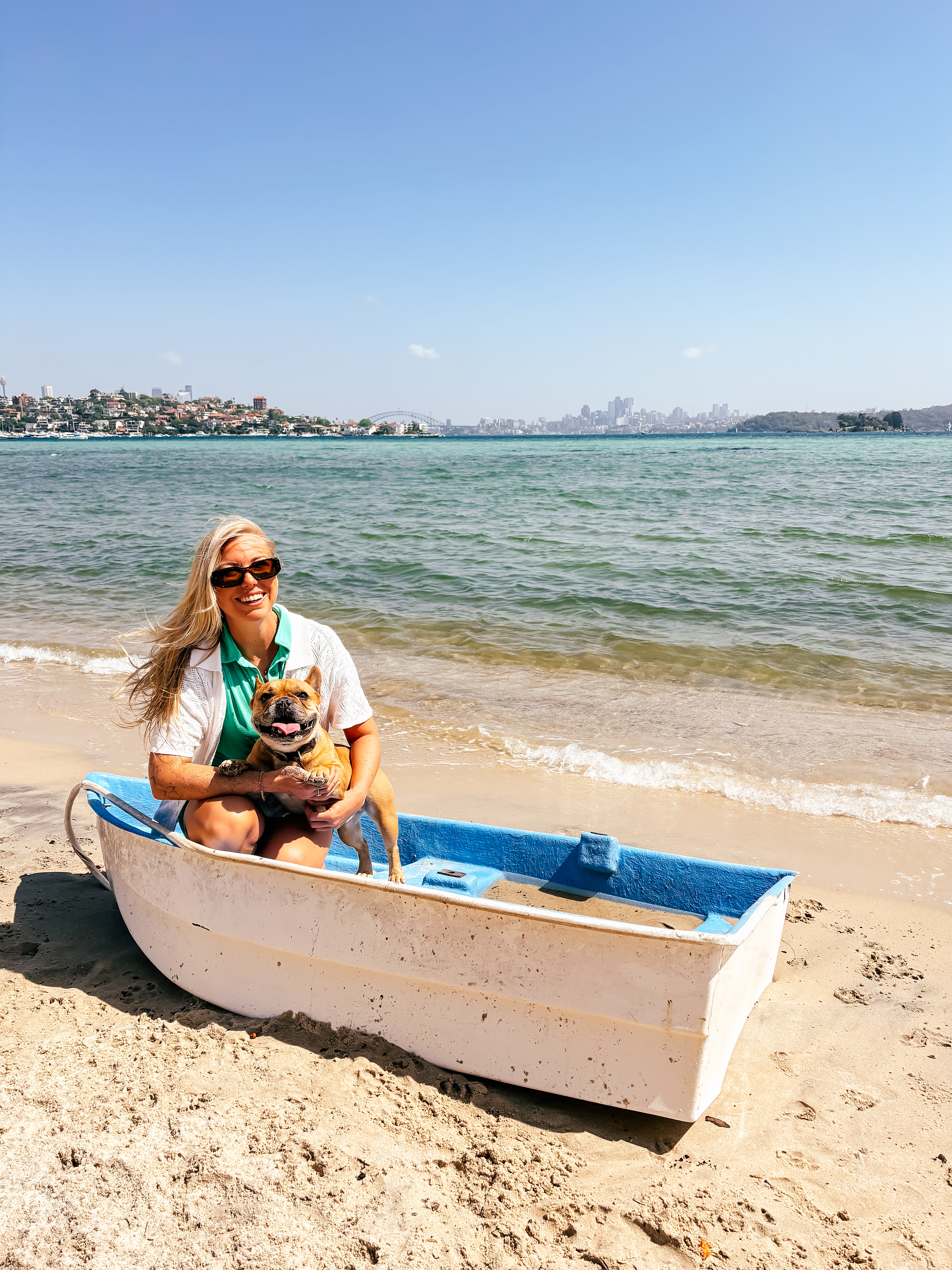 Sian, founder of Golden Pet Co, on the Illawarra coast
